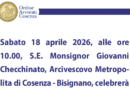 SANTA MESSA Sabato 18 Aprile 2026 ore 10,00