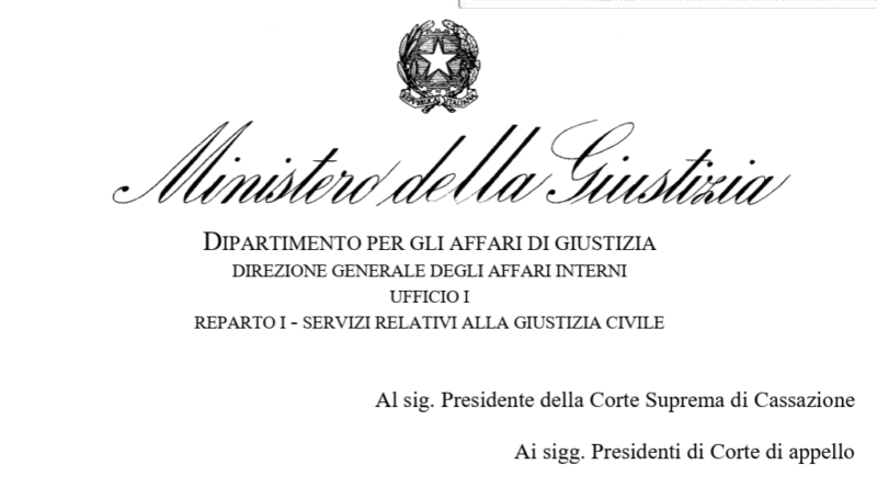 MINISTERO DELLA GIUSTIZIA – CIRCOLARE DAG SU “Recupero del contributo unificato e dell’importo previsto dall’art. 13, comma 1-quater, del d.P.R. n. 115 del 2002 – art. 248, comma 3-bis, d.P.R. n. 115 del 2002″.