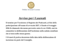 Avviso per i Laureati