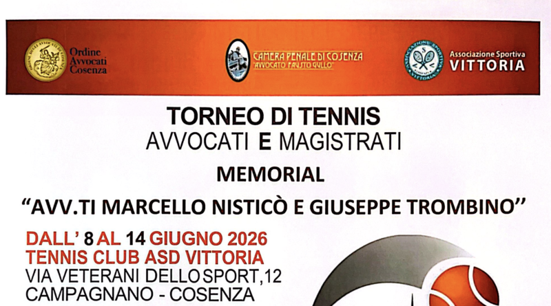 Torneo di tennis Memoria “avv.ti Marcello Nisticó e Giuseppe Trombino”