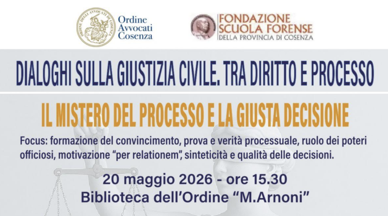 Convegno mercoledì 20 maggio 2026 ore 15.30 Biblioteca “M.Arnoni”