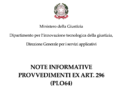 MINISTERO DELLA GIUSTIZIA – NOTA DIT