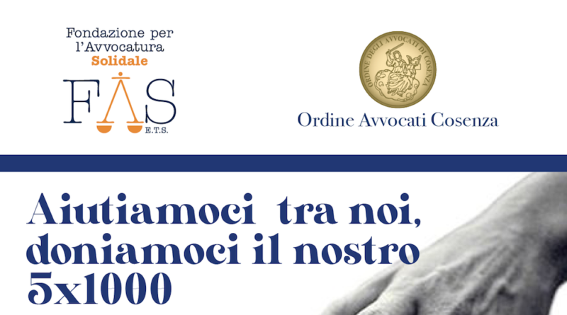 Doniamo 5×1000 Fondazione Avvocatura Solidale ETS Doniamo 5×1000 Fondazione Avvocatura Solidale ETS