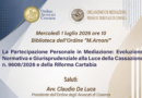 Convegno mercoledì 1 luglio 2026 ore 10.00 Convegno mercoledì 1 luglio 2026 ore 10.00
